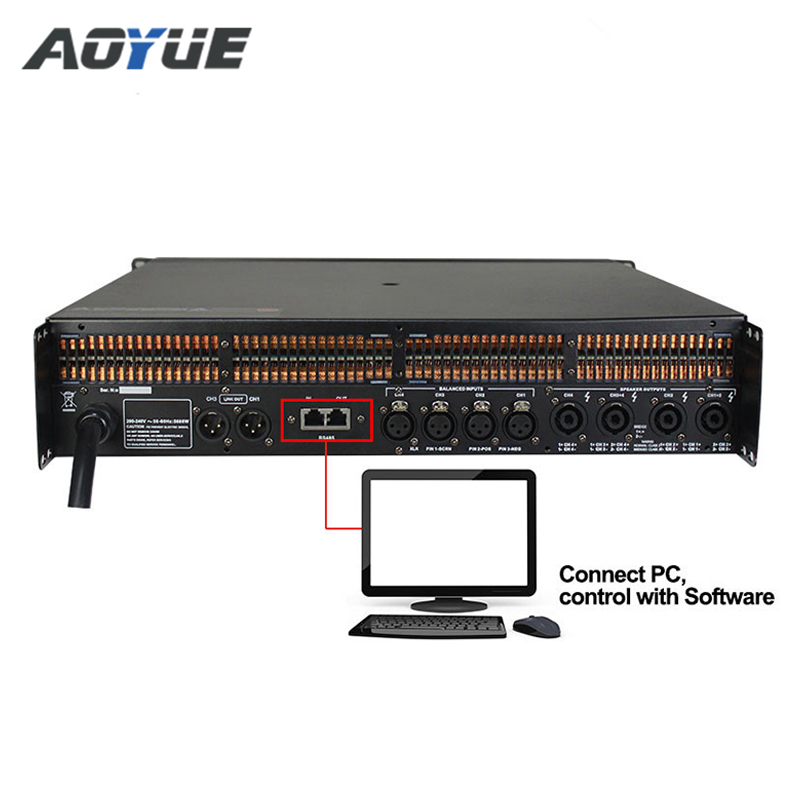 DSP10000Q Amplificador de potência de áudio do módulo DSP da tela sensível ao toque 