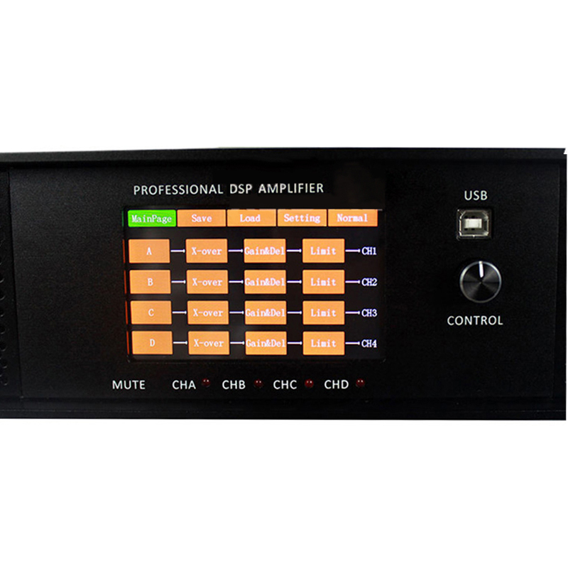 DSP6000Q Amplificador de potência de áudio profissional de 4 canais com DSP