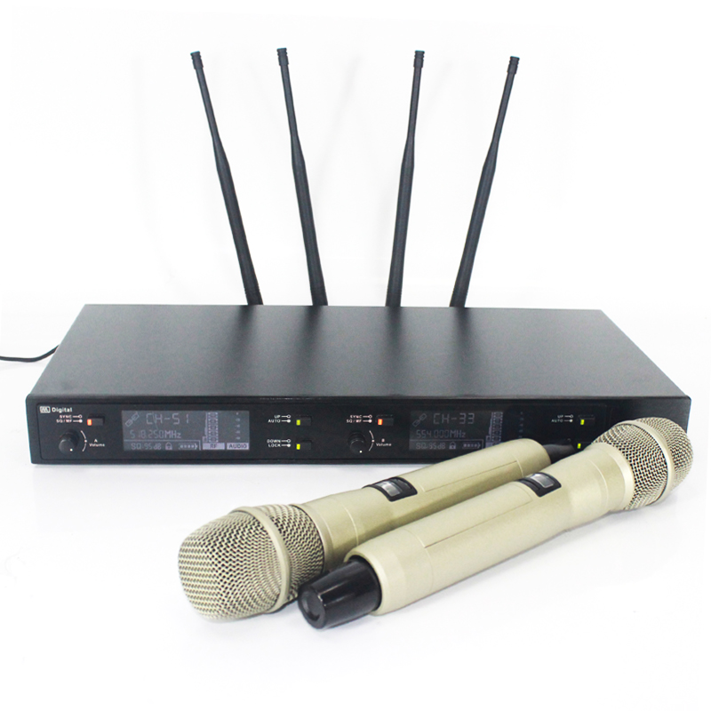 AXT220D Longa distância UHF Microfone vocal digital sem fio